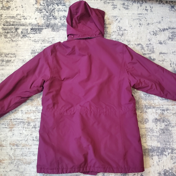 L.L. Bean Women's Insulated Parka Jacket Size Large EUC Burgundy - Picture 10 of 11